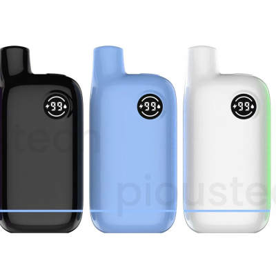 2025 USA Hot Selling Well Conceal LED Smart Screen Display Box Style 650mAh Type-C Rechargeable Wholesale 510 Conceal Vape Pen Battery
